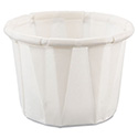 Paper Portion Cups, 0.5 oz, White, 250/Bag, 20 Bags/Carton