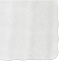 Knurl Embossed Scalloped Edge Placemats, 9.5 x 13.5, White, 1,000/Carton