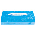 Boxed Facial Tissue, 2-Ply, White, 100 Sheets/Box
