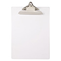 Recycled Plastic Clipboard with Ruler Edge, 1" Clip Capacity, Holds 8.5 x 11 Sheets, Clear