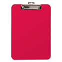 Unbreakable Recycled Clipboard, 0.25" Clip Capacity, Holds 8.5 x 11 Sheets, Red