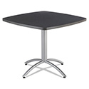 CafeWorks Cafe-Height Table, Square, 36" x 36" x 30", Graphite Granite/Silver