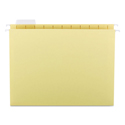 Colored Hanging File Folders with 1/5 Cut Tabs, Letter Size, 1/5-Cut Tabs, Yellow, 25/Box