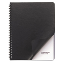Leather-Look Presentation Covers for Binding Systems, Black, 11.25 x 8.75, Unpunched, 50 Sets/Pack