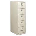 310 Series Vertical File, 5 Legal-Size File Drawers, Light Gray, 18.25" x 26.5" x 60"