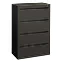 Brigade 700 Series Lateral File, 4 Legal/Letter-Size File Drawers, Charcoal, 36" x 18" x 52.5"