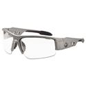 Skullerz Dagr Safety Glasses, Matte Gray Frame/Clear Lens, Nylon/Polycarb