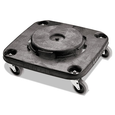 Brute Container Square Dolly, 300 lb Capacity, 17.25 x 6.25, Black
