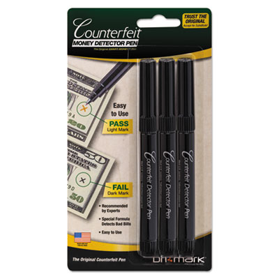 Smart Money Counterfeit Bill Detector Pen, U.S. Currency, 3/Pack