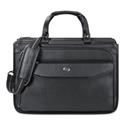 Harrison Briefcase, Fits Devices Up to 15.6", Vinyl, 16.75 x 7.75 x 12, Black