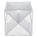 Stackable Cube Organizer, X Divider, 4 Compartments, Plastic, 6 x 7.2 x 6, Clear
