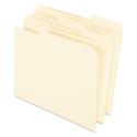Reinforced Top File Folders, 1/3-Cut Tabs: Assorted Positions, Letter Size, Manila, 100/Box