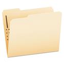 Manila Fastener Folders, 1/3-Cut Tabs, 1 Fastener, Letter Size, Manila Exterior, 50/Box