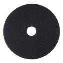 Stripping Floor Pads, 12" Diameter, Black, 5/Carton