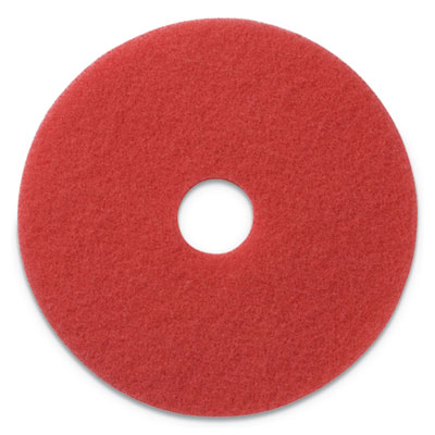 Buffing Pads, 13" Diameter, Red, 5/carton