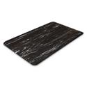 Cushion-Step Surface Mat, 36 x 60, Marbleized Rubber, Black