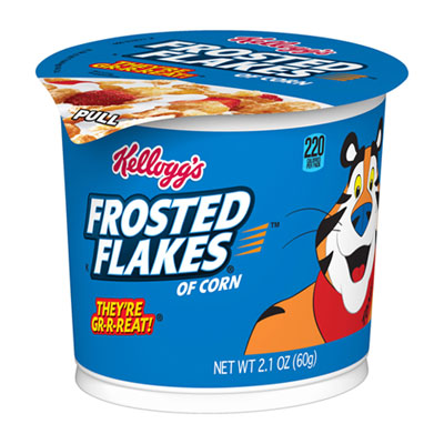 Breakfast Cereal, Frosted Flakes, Single-Serve 2.1 oz Cup, 6/Box