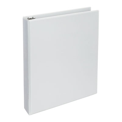 Deluxe Round Ring View Binder, 3 Rings, 1.5" Capacity, 11 x 8.5, White