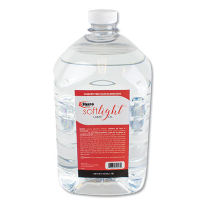 Soft Light Liquid Wax Lamp Oil, Clear, 1 gal Bottle, 4/Carton