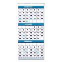 Recycled Three-Month Format Wall Calendar, Vertical Orientation, 12.25 x 26, White Sheets, 14-Month (Dec-Jan): 2023-2025