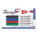 Intensity Low Odor Fine Point Dry Erase Marker, Fine Bullet Tip, Assorted Colors, 4/Set