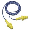 E-A-R UltraFit Earplugs, Corded, Premolded, Yellow, 100 Pairs