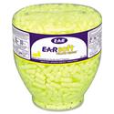 E-A-Rsoft Neon Tapered Earplug Refill, Cordless, Yellow, 500/Box