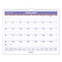Monthly Wall Calendar, 15 x 12, White/Red/Blue Sheets, 12-Month (Jan to Dec): 2024