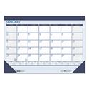 Recycled Contempo Desk Pad Calendar, 22 x 17, White/Blue Sheets, Blue Binding, Blue Corners, 12-Month (Jan to Dec): 2024
