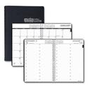 24/7 Recycled Daily Appointment Book/Monthly Planner, 10 x 7, Black Cover, 12-Month (Jan to Dec): 2024