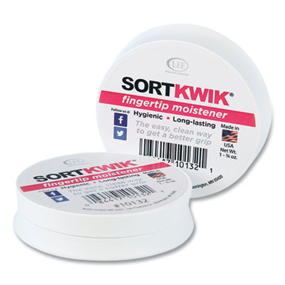 Sortkwik Fingertip Moisteners, 1.75 oz, Pink, 2/Pack