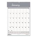 Bar Harbor Recycled Wirebound Monthly Wall Calendar, 12 x 17, White/Blue/Gray Sheets, 12-Month (Jan-Dec): 2024