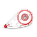 Correction Tape, Mini Economy, Non-Refillable, Clear/Red Applicator, 0.25" x 275", 10/Pack