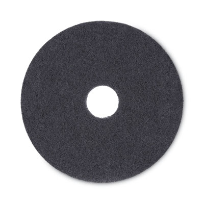 Stripping Floor Pads, 16" Diameter, Black, 5/Carton