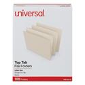 Top Tab File Folders, Straight Tabs, Letter Size, 0.75