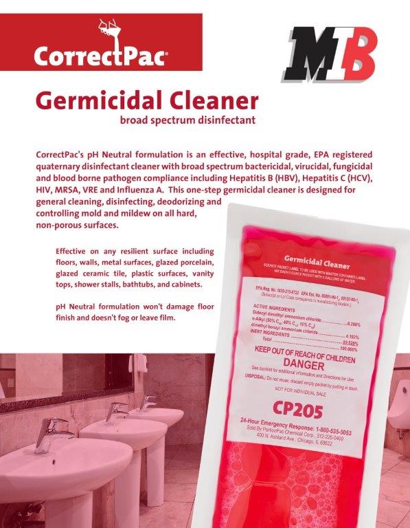 Germicidal Disinfectant Flyer