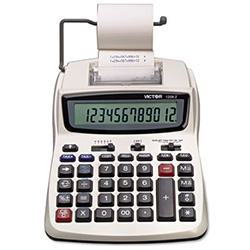 1208-2 Two-Color Compact Printing Calculator, Black/Red Print, 2.3 Lines/Sec