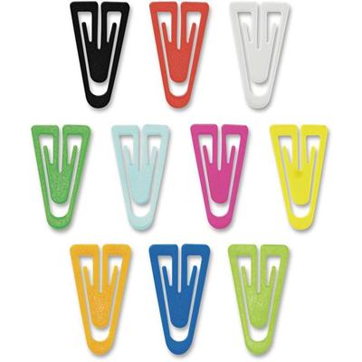 Gem Office Products Triangular Paper Clips - Large - for Paper, File - Non-magnetic - Assorted - Plastic - 1 Box
