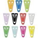 Gem Office Products Triangular Paper Clips - Medium - for Paper, File - Non-magnetic - Assorted - Plastic - 1 Box