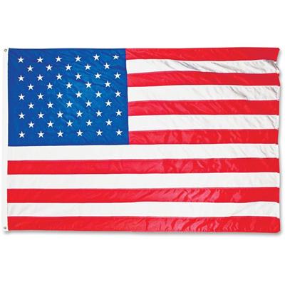 Advantus Heavyweight Nylon Outdoor U.S. Flag - United States - 72" Length x 48" Width - Heavyweight, Durable, Weather Resistant, Strong - Nylon, Brass, Canvas - Red, White, Blue