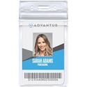 Advantus Vertical Resealable Badge Holder - Vertical - Clear - 50 / Pack