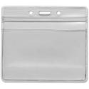 Advantus Horizontal Resealable Badge Holder - 3.8" Width x 2.6" Length - Vinyl - Clear - 50 / Pack