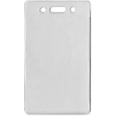 Advantus Proximity Card Vertical Badge Holder - 2.4" Width x 3.4" Length - Vinyl - Clear - 50 / Pack