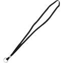 Advantus 36" Deluxe Lanyard with Key Ring - Ring Attachment - 36" Length - Black - Nylon, Cotton - 24 / Box