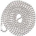 Advantus 36" ID Badge Chain - 36" - 100 / Box - Nickel Plated - Metallic