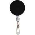 Advantus Badge Holder Heavy-duty Retractable ID Reel - Plastic, Steel - Black, Silver - 12 / Box