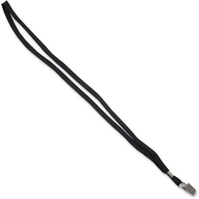 Advantus 36" Deluxe Breakaway Neck Lanyard with Badge Clip - Clip Attachment - 36" Length - Black - Nylon - 24 / Box