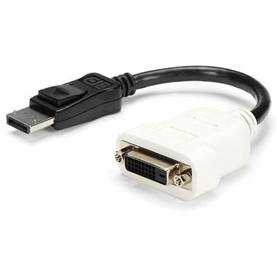 StarTech.com DisplayPort to DVI Video Converter Cable - 1 x 25-pin DVI-D Digital Video - Female - 1 x 20-pin DisplayPort 1.2 Digital Audio/Video - Male - 1080 Supported - Black - 1 Each