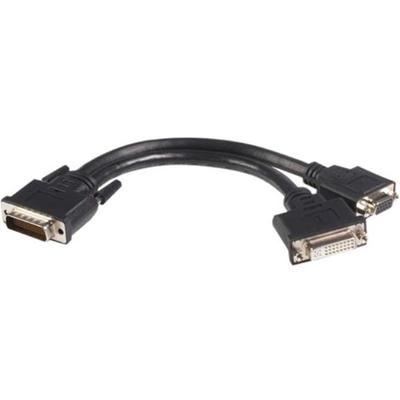 StarTech.com DMS-59 to DVI and VGA Y Cable - 8" Video Cable for Monitor, Video Device - First End: 1 x 15-pin DVI-D (Dual-Link) Digital Video - Female, 1 x DVI-I Digital Video - Female - Second End: 1 x 59-pin DMS-59 - Male - Splitter Cable - Black -