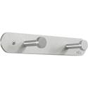 Safco Nail Head Coat Hook - 2 Hooks - 20 lb (9.07 kg) Capacity - 2" Height x 12" Width - 1" Size - for Garment - Aluminum - Silver - 1 Each